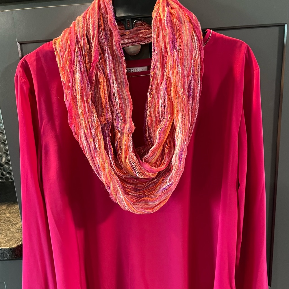 Ladies Blouse with infinity scarf